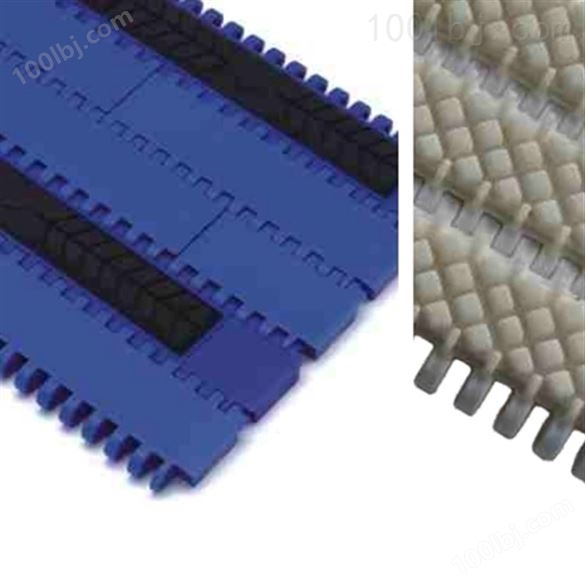 900止滑网链 27.2mm节距防滑型塑料模块网带 加胶模组输送带